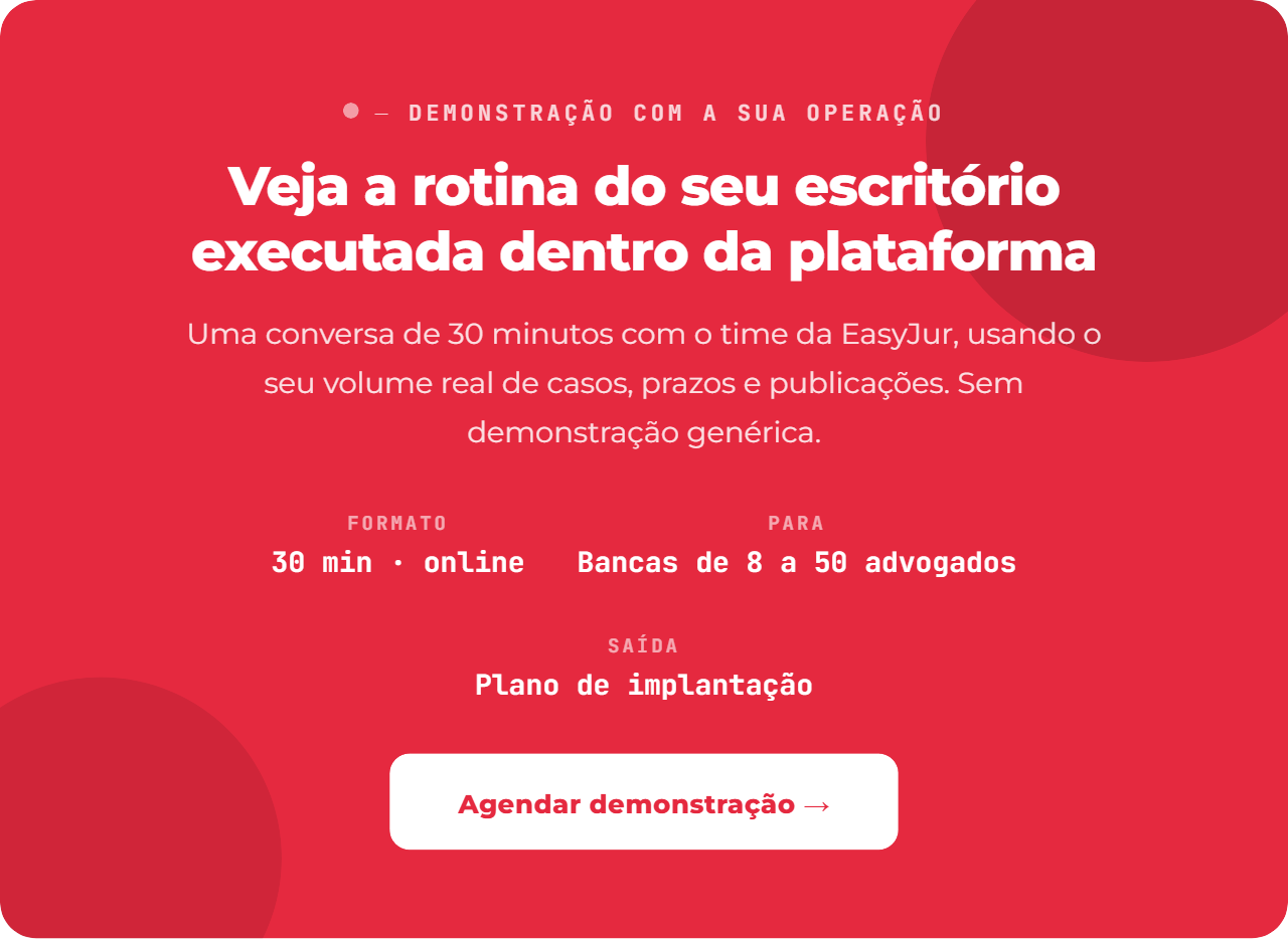 Agendar Demonstração EasyJur