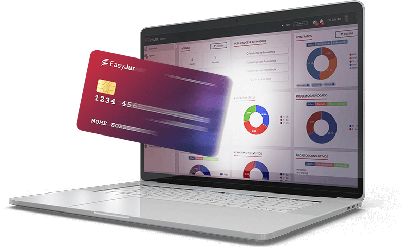 Tela do software jurídico EasyJur com internet banking