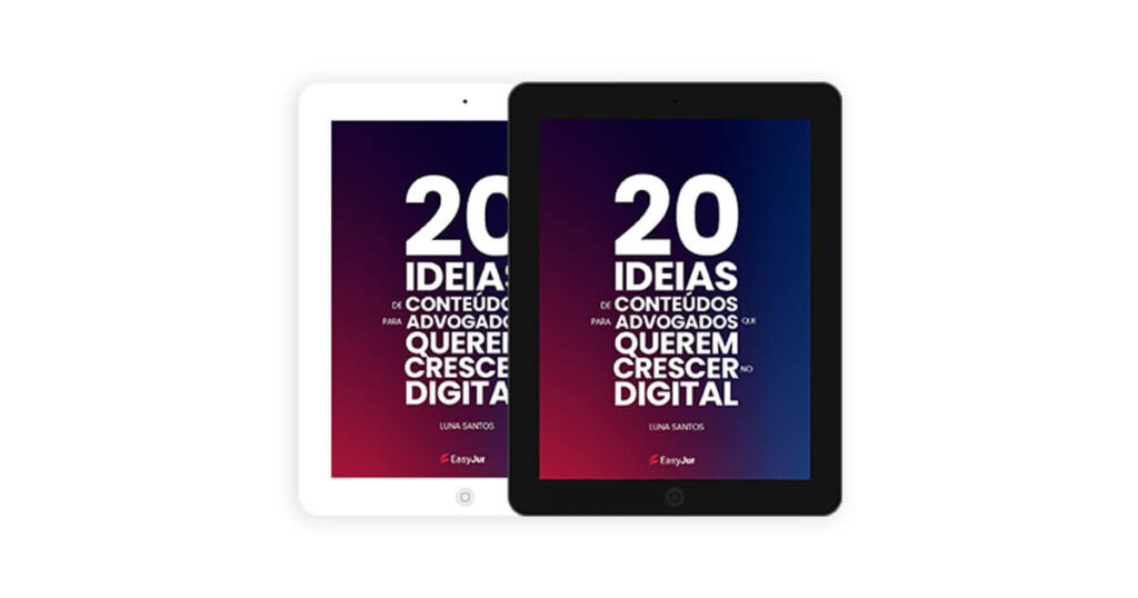 e book 20 ideias de conteudos para advogados que querem crescer no digital